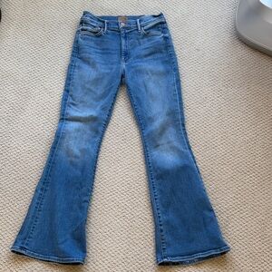 MOTHER Lil' Weekender Blue Flare Jeans